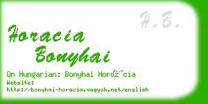 horacia bonyhai business card